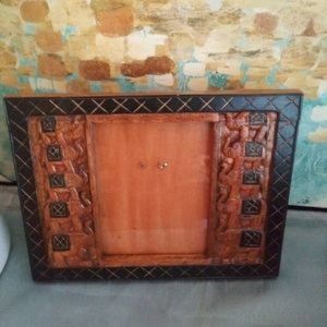 Wooden Elephant Picture Frame